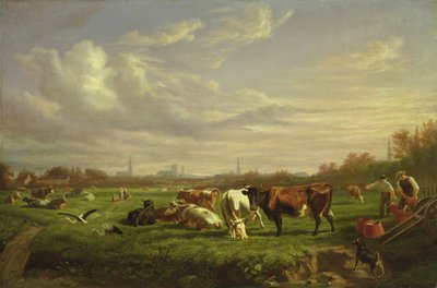 Meadow with the Town of Dammtor Behind, 1856 by Otto Speckter